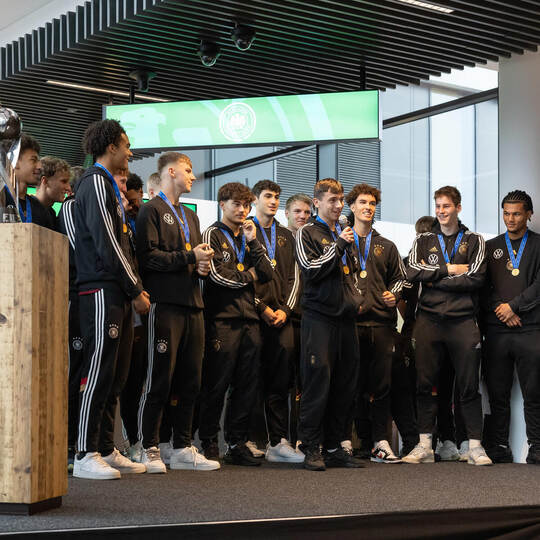 Empfang für U17-Fußballer nach der WM