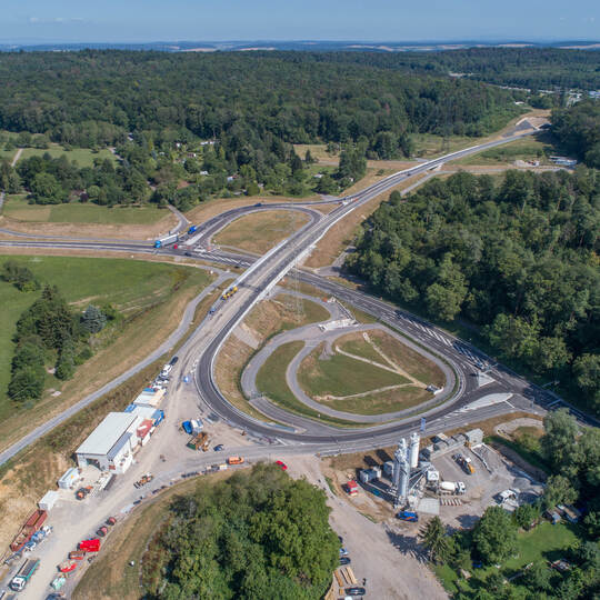 Baustelle Westtangente Erdaushub