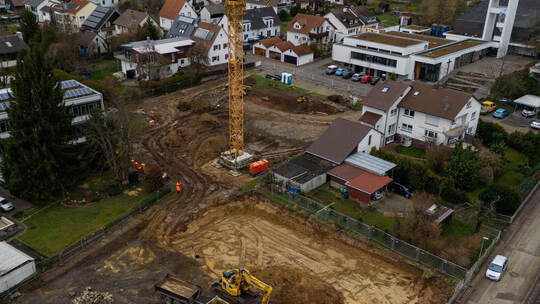 Kran Baustelle Remchingen Im Grund