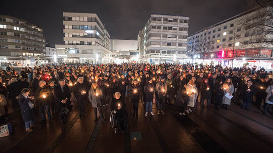 Lichtermeer Marktplatz 23 Februar