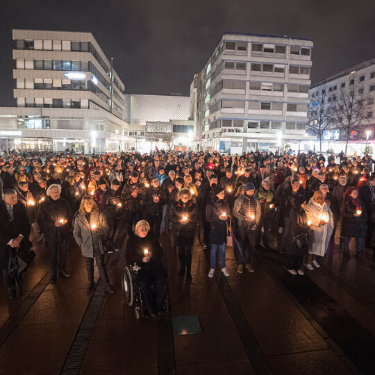 Lichtermeer Marktplatz 23 Februar