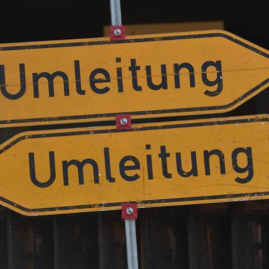 Umleitungsschilder