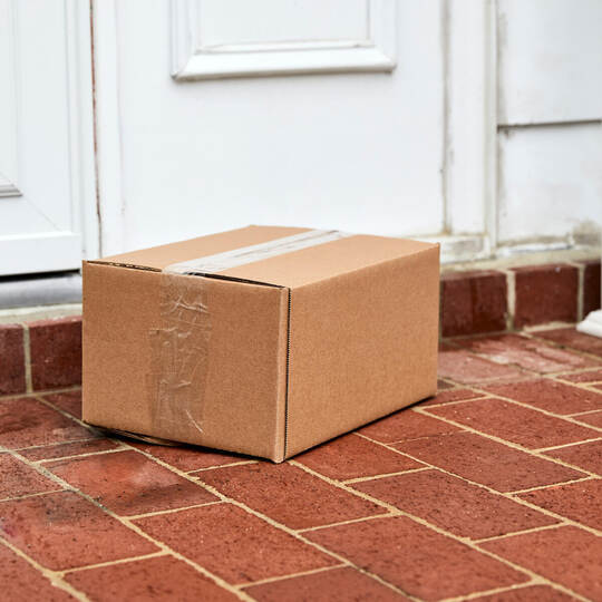 Package on Front Door Step