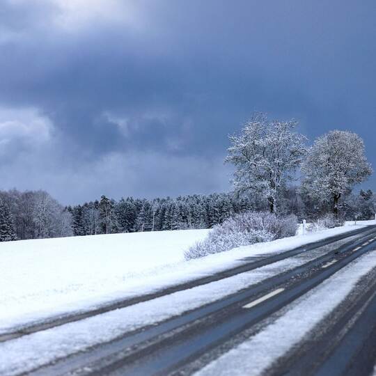 Schnee auf der Schwäbischen Alb