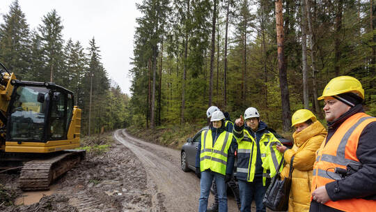 Windpark Kälbling Baubeginn Besuch