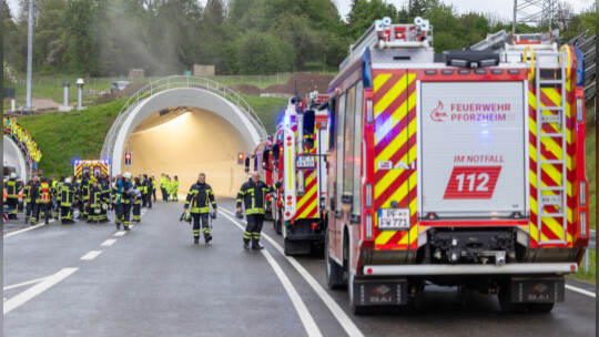 Großübung Feuerwehr Arlinger Tunnel