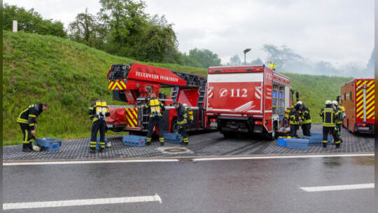 Großübung Feuerwehr Arlinger Tunnel