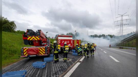 Großübung Feuerwehr Arlinger Tunnel