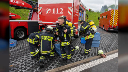 Großübung Feuerwehr Arlinger Tunnel