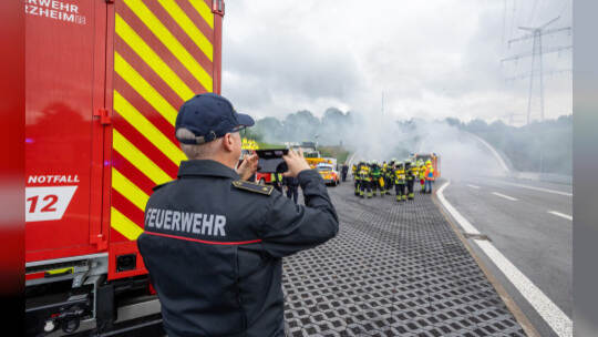 Großübung Feuerwehr Arlinger Tunnel