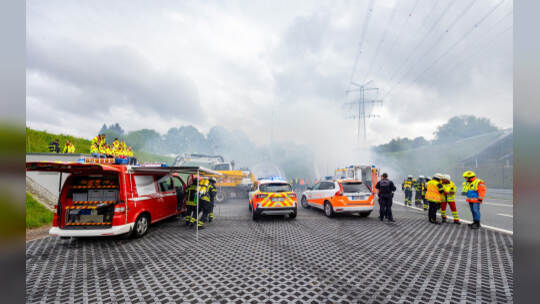 Großübung Feuerwehr Arlinger Tunnel