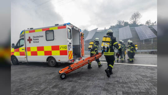 Großübung Feuerwehr Arlinger Tunnel