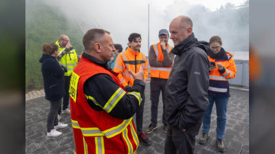 Großübung Feuerwehr Arlinger Tunnel