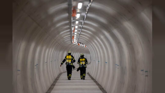 Großübung Feuerwehr Arlinger Tunnel