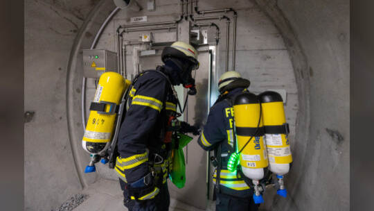 Großübung Feuerwehr Arlinger Tunnel