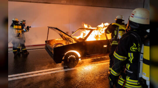 Großübung Feuerwehr Arlinger Tunnel