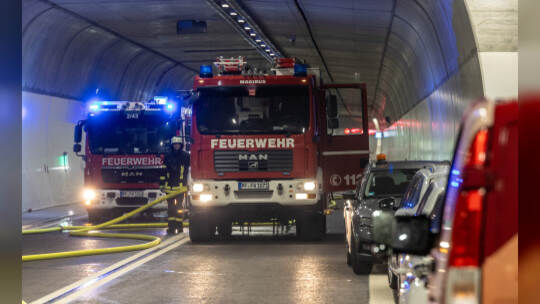 Großübung Feuerwehr Arlinger Tunnel