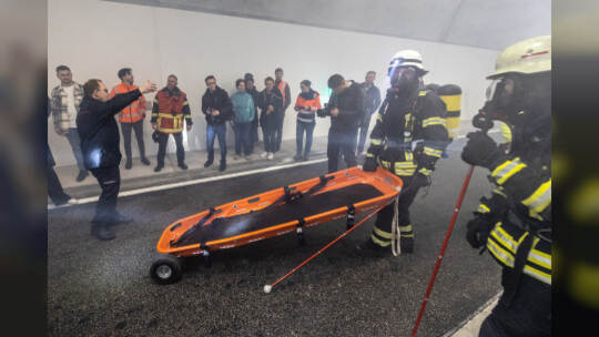 Großübung Feuerwehr Arlinger Tunnel