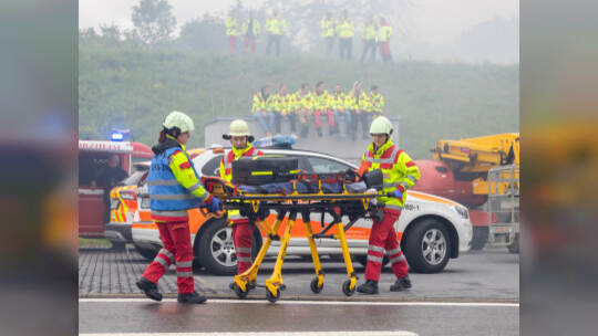 Großübung Feuerwehr Arlinger Tunnel