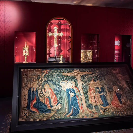 ARTIS-Uli Deck// 11.04.2024, Badisches Landesmuseum, BLM, Ausstellung Welterbe des Mittelalters 1300 Jahre Klosterinsel Reichen
