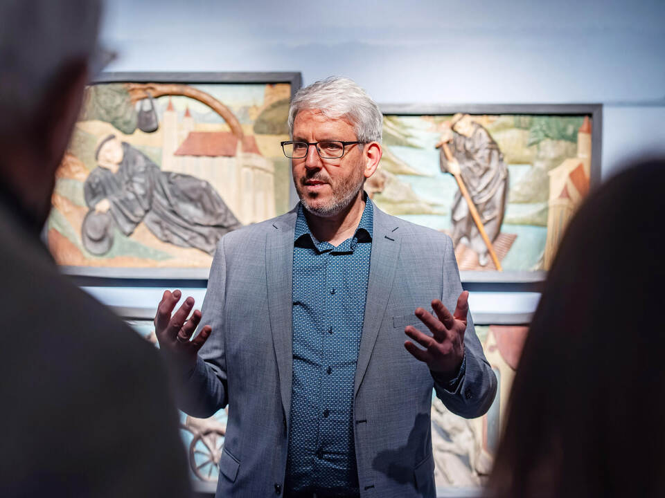 ARTIS-Uli Deck// 11.04.2024, Badisches Landesmuseum, BLM, Ausstellung Welterbe des Mittelalters 1300 Jahre Klosterinsel Reichen