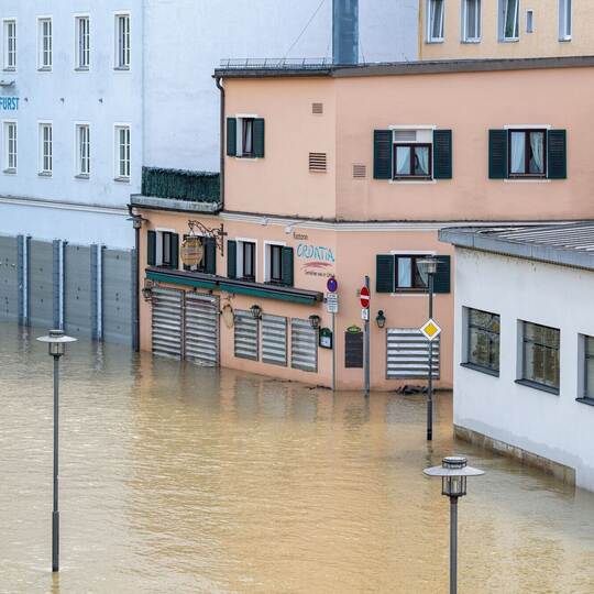 Hochwasserlage in Bayern - Passau