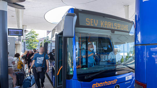 Schienenersatzverkehr SEV Karlsruhe