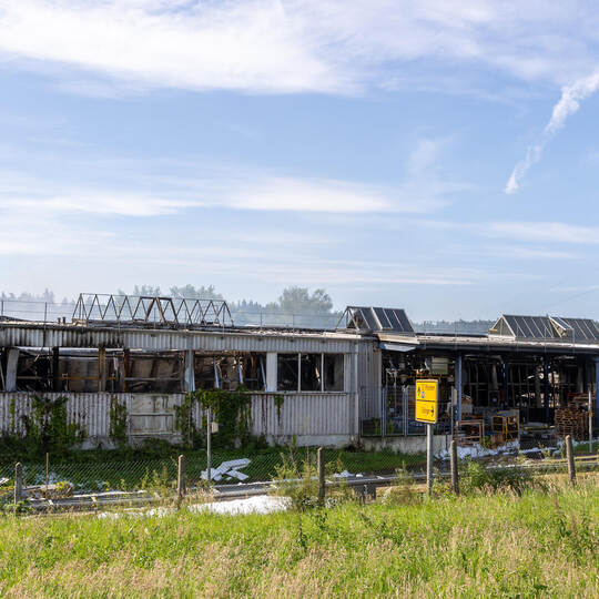 Brand Lagerhalle B10 Eutinger Talweg