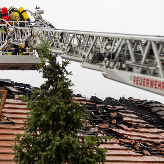 Dachstuhlbrand Tiefenbronn Mörikestraße