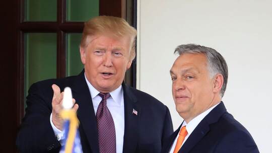 Donald Trump (l) und Viktor Orban