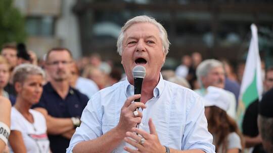 Demonstration in Leipzig - Jürgen Elsässer