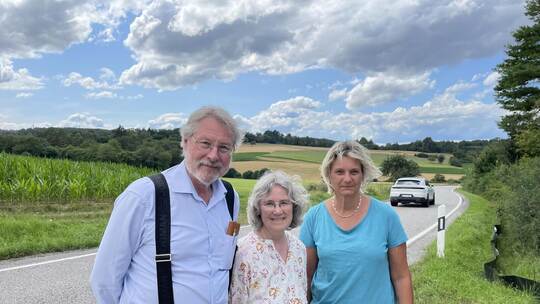 Joseph Michl und Annette Michl (Grundstückseigentümer) und Simone Reusch (UBLM)