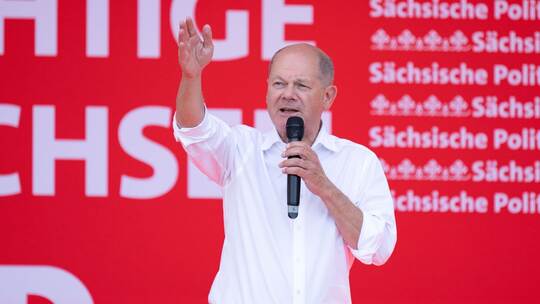 Bundeskanzler Olaf Scholz in Dresden