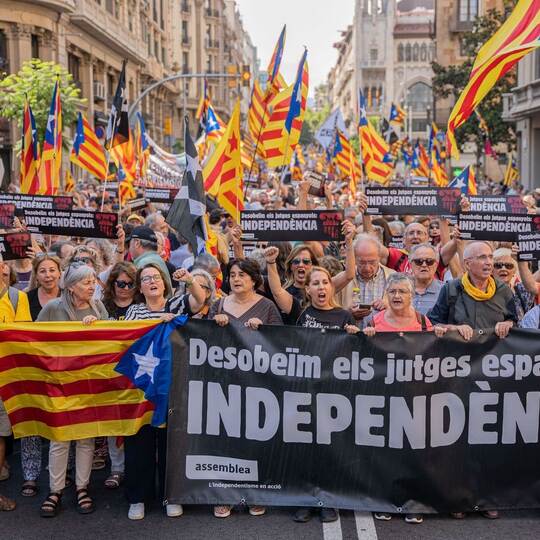 Demonstration der Unabhängigkeitsbefürworter in Barcelona