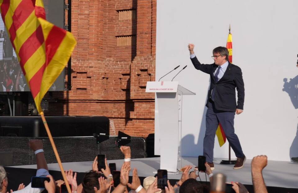Kundgebung zum Empfang Puigdemonts Kundgebung zum Empfang Puigdemonts