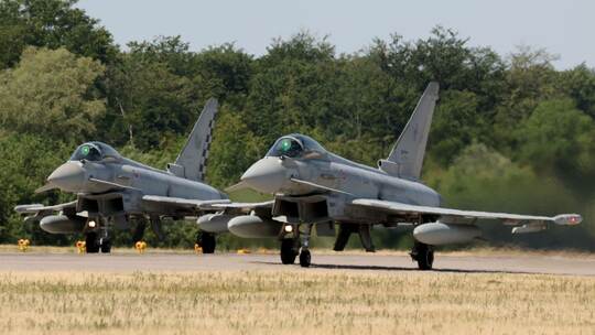 Eurofighter auf dem Flughafen Rostock-Laage
