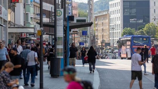 Menschen in der Innenstadt