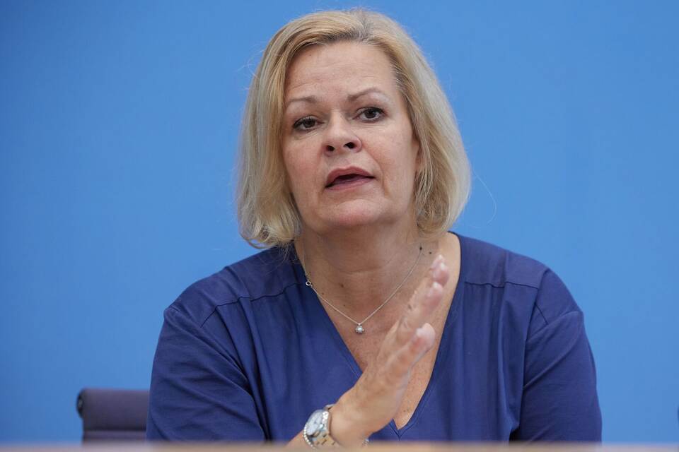 Bundesinnenministerin Nancy Faeser (SPD) Bundesinnenministerin Nancy Faeser (SPD)