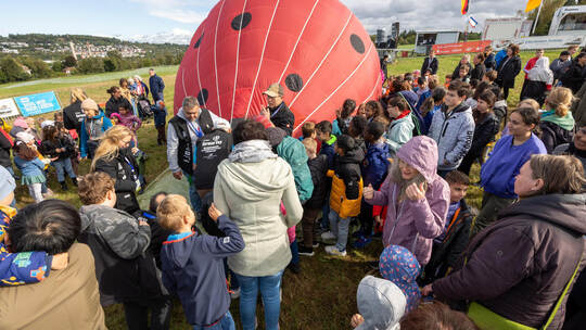 Auch wenn es aufgrund des Winds keine Fahrt gab, Karl-Josef „Jupp“ Hein ließ wenigstens einen Ballon aufgehen und machte die Kin German Cup Freitag Vormittag