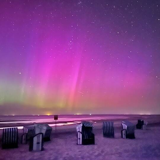 Polarlichter über der Nordsee