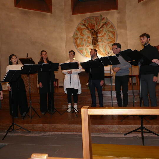 Das Vokaloktett Karlsruhe trat im Rahmen der Interkulturellen Woche in der Barfüßerkirche auf.