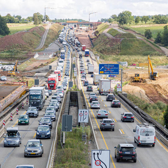 A8 Pforzheim Ost Fahrbahn