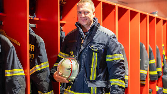 Will der Bad Wildbader Bevölkerung gemeinsam mit seinen Feuerwehrkollegen die größtmögliche Sicherheit geben: der erste hauptamt Feuerwehr Kommandant Michael Rentschler