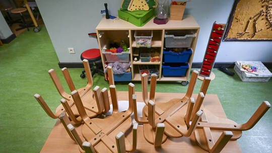 Verlassen wie dieser Kindergarten ist auch die Wilferdinger Kita „Im Häusle“ am Nachmittag: Das Ganztagsangebot wurde bis auf we Kita