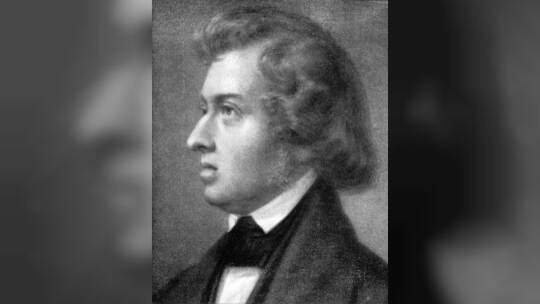 Zeitgenössische Darstellung des Musikers Frédéric Chopin