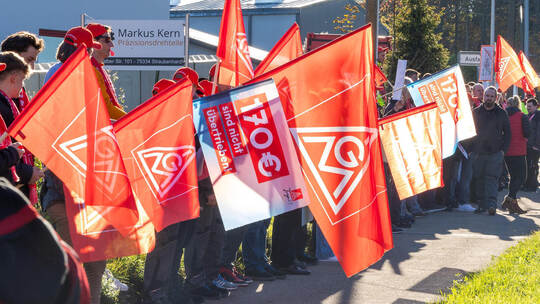 Warnstreik IGMetall Straubenhardt nVent Schroff