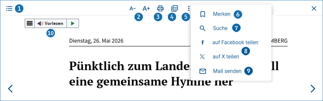 Startseiten Ansicht